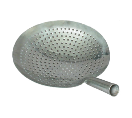 Town Food Equipment Kitchen Tools Each Town 32911 11" Diameter Perforated One-Piece Stainless Steel Mandarin Strainer with 5" Handle | Denson CFE