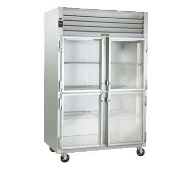 Traulsen Canada Reach-In Refrigerators and Freezers Each Traulsen G21000 2 Section Glass Half Door Reach In Refrigerator - Left / Right Hinged Doors | Denson CFE