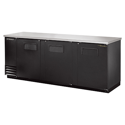 True Food International Canada Bar Refrigeration Each True TBB-4-HC – 90″ 3 Door Solid Back Bar Refrigerator | Denson CFE