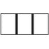 Universal Bindery Essentials Each Universal Bindery CC8511-3C-VY-BK Triple Panel Menu Cover - Black Vinyl with Brass Corners, 6 Views, Letter Size (11 x 8.5") | Denson CFE