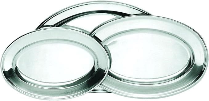Update International Dinnerware Each Update International OP-18 17 3/4-Inch by 11 1/2-Inch Oval Stainless Steel Platter, Silver | Denson CFE