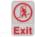 Update International Essentials Each Update S69-2RD Exit Sign - 6" x 9", Red on White