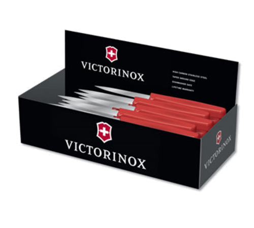Victorinox Swiss Army Smallwares Each Victorinox 3.25" Stainless Steel Serrated Paring Knife - Red Handle | Denson CFE