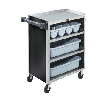 Vollrath Food Service Supplies Vollrath 97180 Assembled Stainless Steel Four Shelf Bussing Cart, 27-1/2" x 15-1/2" x 34"