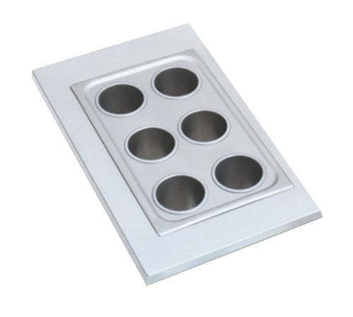 Vollrath Kitchen Tools Each Adapter Plate, with six 4-1/4" holes, fits 78710 bain marie pots, 300 series stainless steel
