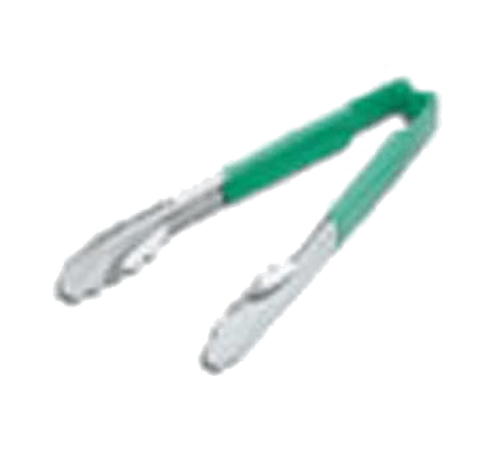 Vollrath Kitchen Tools Each / Green Vollrath 4781270 12"L Stainless Steel Utility Tongs - Green