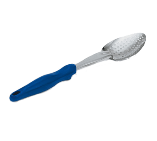 Vollrath Kitchen Tools Each Vollrath 6414230 Ergo Grip Heavy Duty Spoon, Blue Nylon Ergonomic Handle, Perforated | Denson CFE