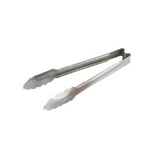 Vollrath Smallwares Each / Green Vollrath 4780970 Jacobs Pride 9 1/2" Stainless Steel Scalloped Tong with Green Coated Handle | Denson CFE