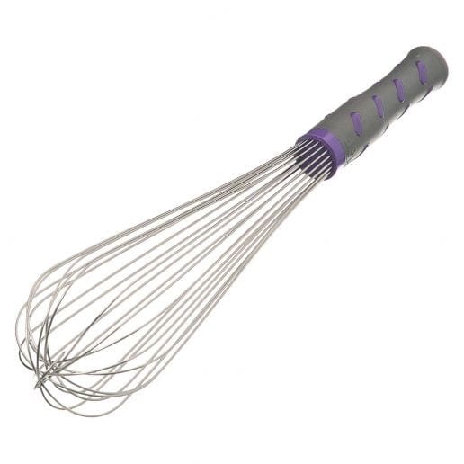 Vollrath Smallwares Each Vollrath 47005 Piano Whip - 16 in, Stainless Steel with Purple Nylon Handle | Denson CFE