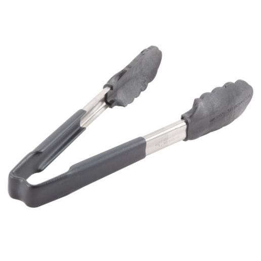 Vollrath Smallwares Each Vollrath 4780922 Jacob's Pride 9 1/2" Hi-Temp Stainless Steel Scalloped Tong with Nylon End and Coated Handle | Denson CFE