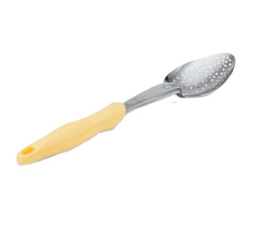 Vollrath Smallwares Each Vollrath 6414250 Ergo Grip Heavy Duty Perforated Spoon, Yellow Nylon Ergonomic Handle | Denson CFE