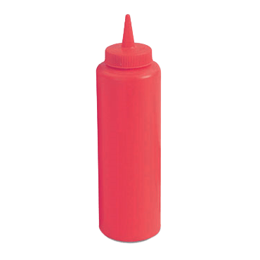 Vollrath Tabletop & Serving Vollrath 52064 12 Ounce Slim Profile Red Squeeze Bottle | Denson CFE