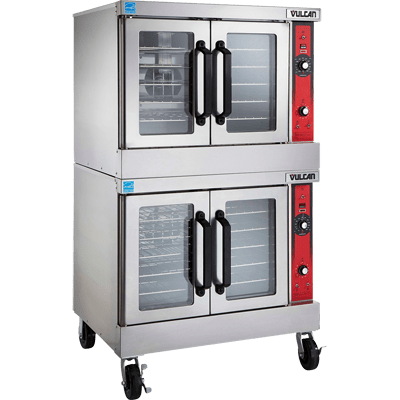 Vulcan Canada Commercial Ovens Each Vulcan VC44GD Double Deck Full Size Natural Gas Convection Oven with Solid State Controls