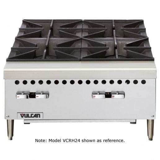 Vulcan Canada Commercial Restaurant Ranges Each Vulcan VCRH12 12" 2 Burner Countertop Range / Hot Plate - 50,000 BTU