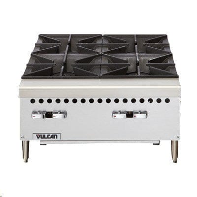 Vulcan Canada Commercial Restaurant Ranges Each Vulcan VCRH24 24" 4 Burner Countertop Range / Hot Plate - 100,000 BTU | Denson CFE