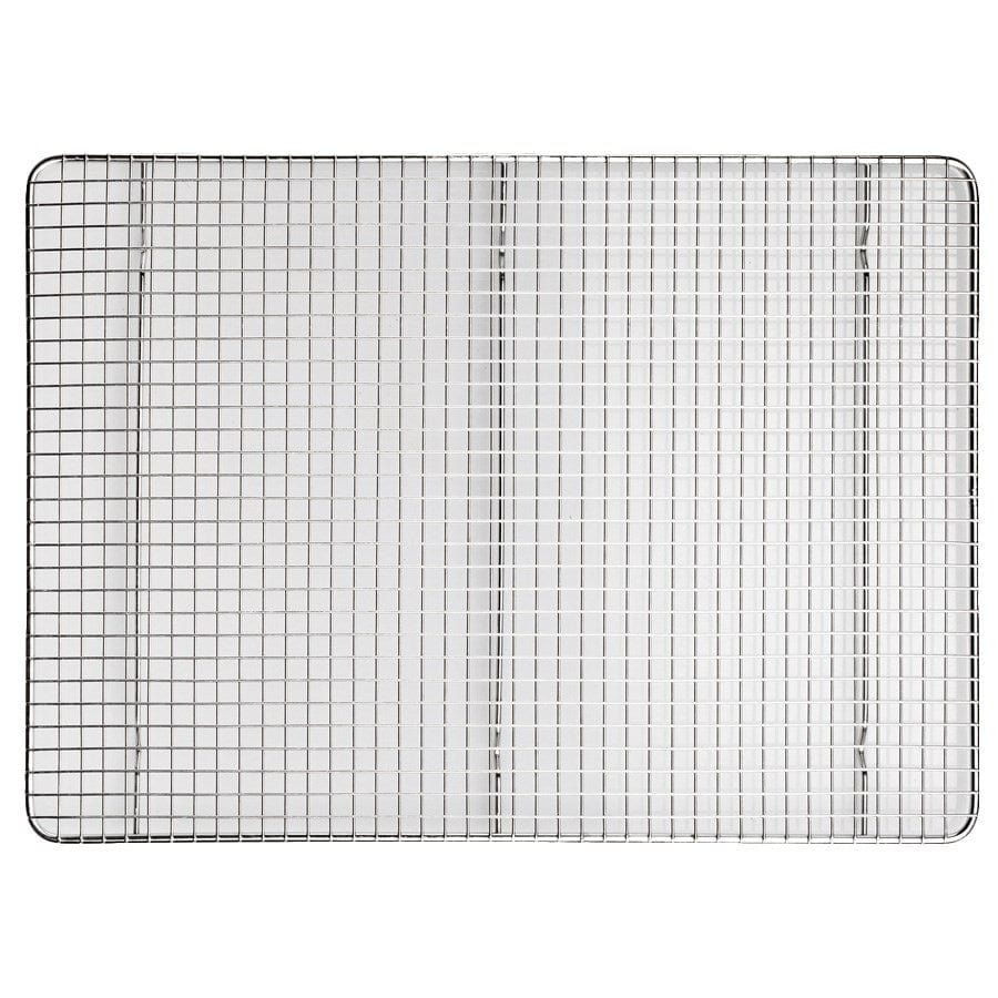 Winco Bakeware Each Winco PGW-1420 14" x 20" Two-Thirds Size Footed Chrome Plated Steel Wire Cooling Rack / Pan Grate for Bun / Sheet Pan
