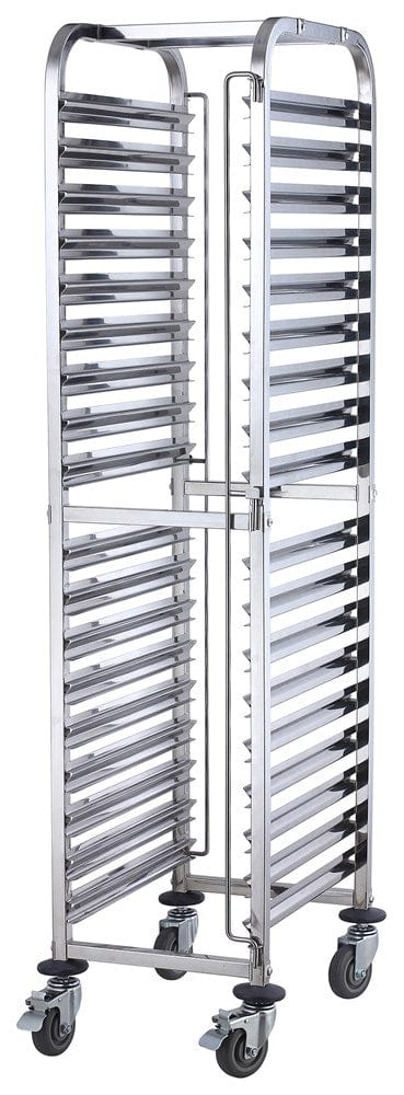 Winco Bakeware Each Winco SRK-36 Steam Table and Food Pan Rack 36-Tier Stainless Steel Mobile 21-5/8 Width | Denson CFE