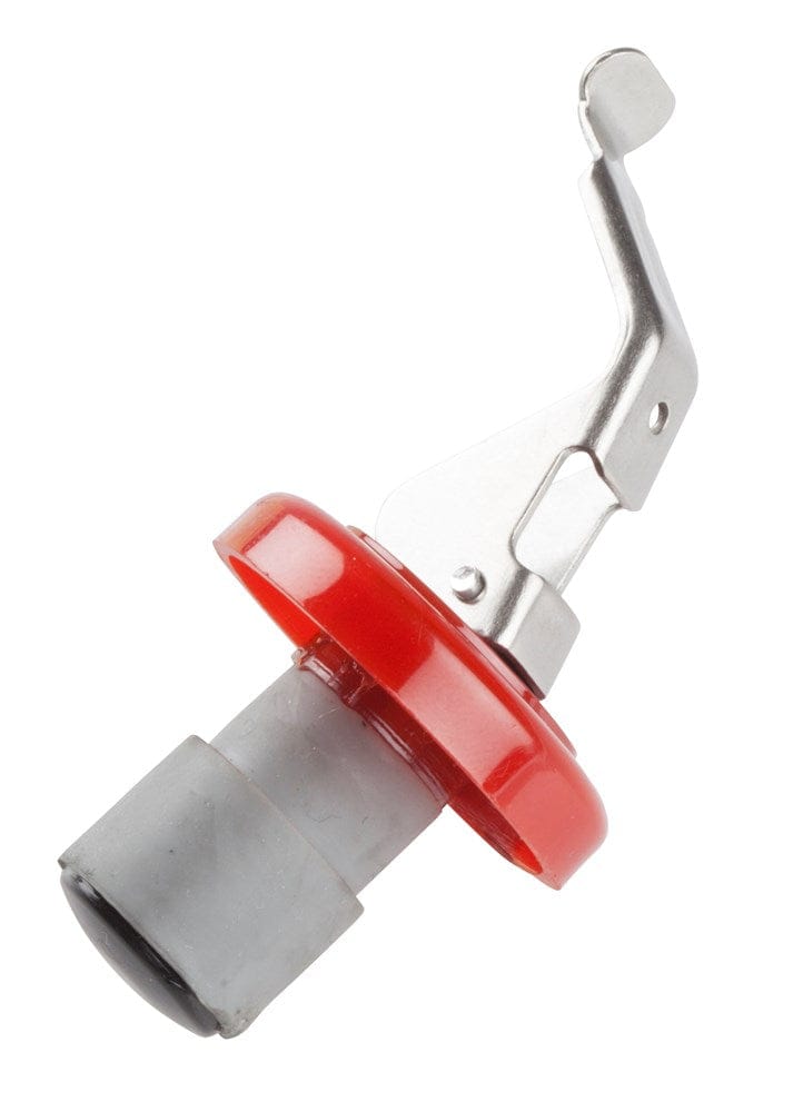 Winco Bar Supplies Dozen / Red Winco WBS-R Wine Bottle Stopper Air-Tight Seal Red Thermoplastic Cork Stainless Steel | Denson CFE