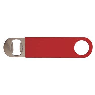 Winco Bar Supplies Each / Red Winco CO-301PR Flat Bottle Opener Red PVC Coated Stainless Steel 7 Inch | Denson CFE