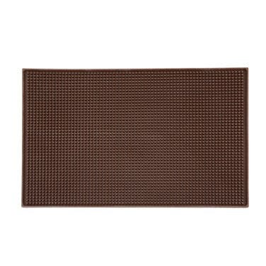 Winco Bar Supplies Each Winco BM-1812B Bar Service Mat 18 x 12 Rubber Brown NSF Certified | Denson CFE