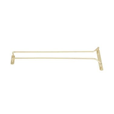 Winco Bar Supplies Each Winco GH-16 16 Inch Brass Bar Glass Hanger Rack for Stemmed Glasses Storage and Display | Denson CFE