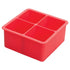 Winco Bar Supplies Each Winco ICCT-4R Premium Silicone Ice Cube Tray with Four Compartments in Red | Denson CFE