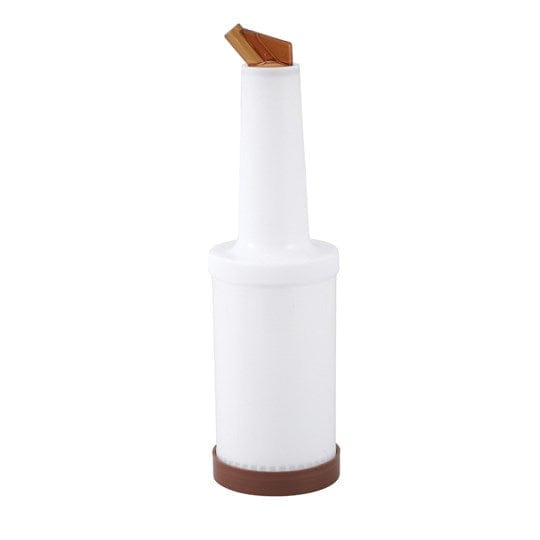 Winco Bar Supplies Each Winco PPB-2B 2 Quart Liquor and Juice Pour Bottle with Brown Spout and Lid | Denson CFE