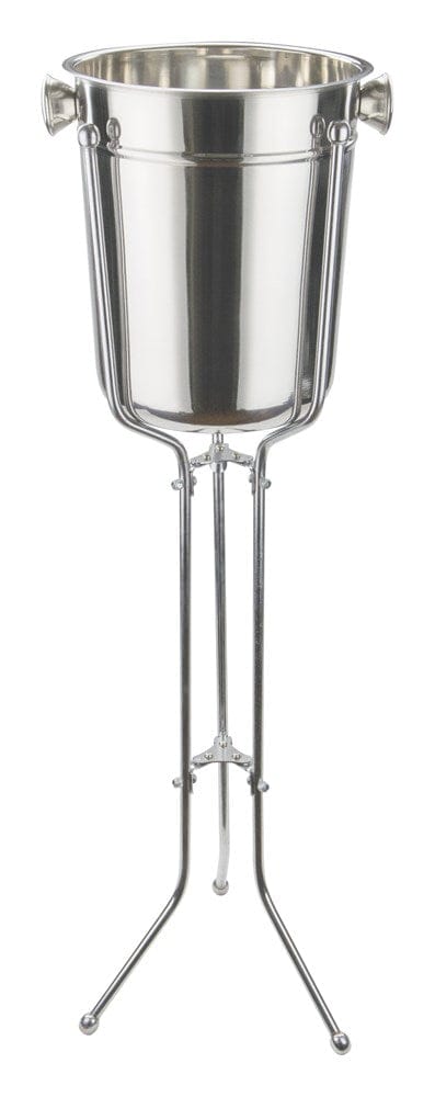 Winco Bar Supplies Each Winco WB-12FS Folding Wine Bucket Stand Stainless Steel Elegance for Restaurants and Hotels | Denson CFE