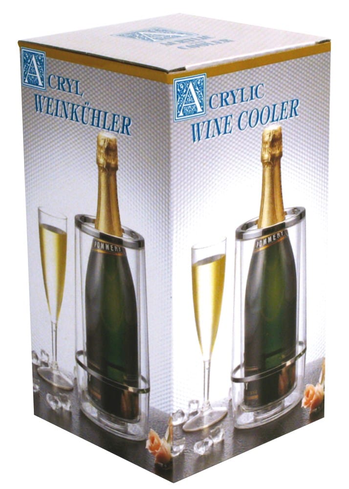 Winco Bar Supplies Each Winco WC-4A Clear Acrylic Wine Cooler with Double Wall Insulation for Optimal Temperature Control | Denson CFE