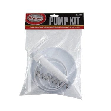 Winco Bar Supplies Set Winco PKT6 Pump Kit with Five Lids White Plastic for Sauces and Condiments | Denson CFE