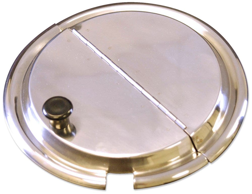 Winco BenchMarkUSA Each Winco Benchmark 56751 Stainless Steel Hinged Vegetable Inset Lid 9.5 Inch | Denson CFE