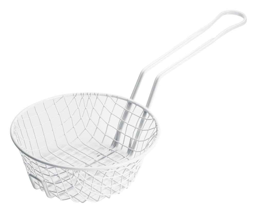 Winco Breading Basket Each Winco MSBW-08 8 Inch Coarse Mesh Breading Basket with Non Stick Plastic Coating | Denson CFE