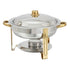 Winco Chafers & Buffetware Set Winco 203 Malibu Round Chafer with Gold Accents 4 Quarts | Denson CFE