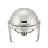 Winco Chafers & Buffetware Set Winco 602 Madison 6 Quart Stainless Steel Round Chafer with Roll Top | Denson CFE