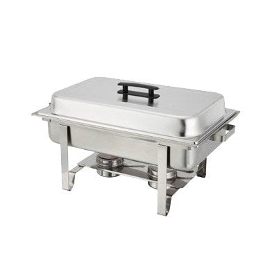 Winco Chafers & Buffetware Set Winco C-3080B Polished Eco Newburg 8 qt. Chafer with Stand