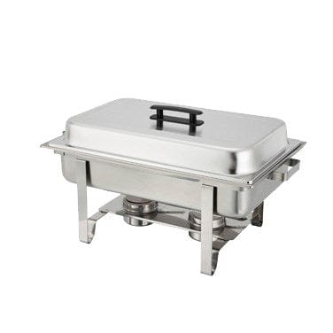 Winco Chafers & Buffetware Set Winco C-3080B Polished Eco Newburg 8 Quart Chafer with Stand | Denson CFE