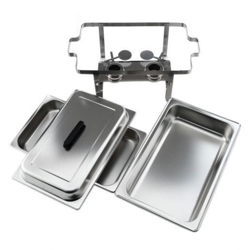 Winco Chafers & Buffetware Set Winco C-3080B Polished Eco Newburg 8 Quart Chafer with Stand | Denson CFE