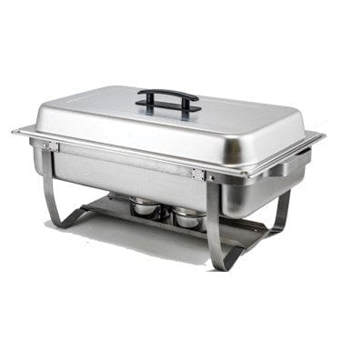 Winco Chafers & Buffetware Set Winco C4080 8 Quart Full Size Folding Stand Chafer Stainless Steel Elegant Buffet Solution | Denson CFE