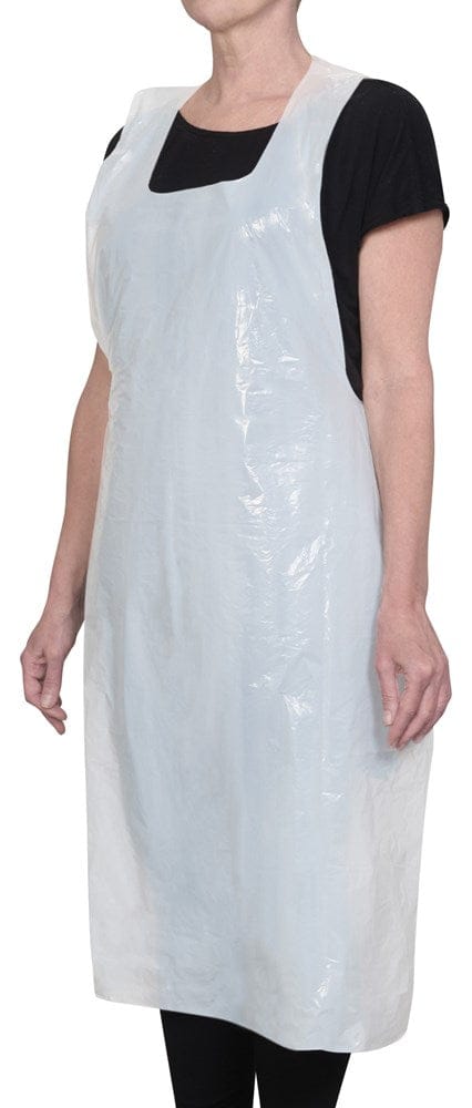Winco Clothing & Textiles Box Winco BADP-2846 Disposable Plastic Aprons Pack of 100 for Comprehensive Protection | Denson CFE