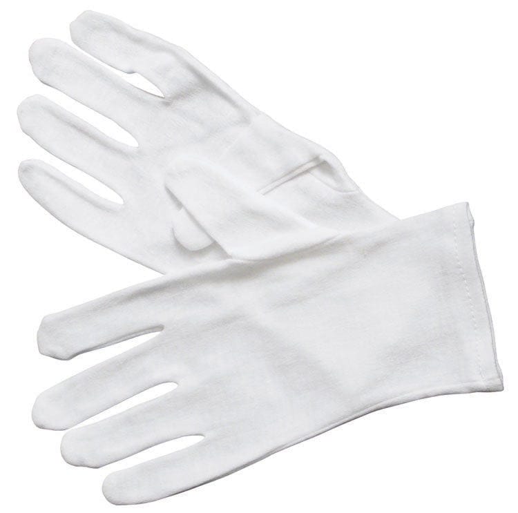 Winco Clothing & Textiles Dozen Winco GLC-M White Cotton Service Gloves Medium 6 Pairs | Denson CFE