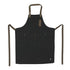 Winco Clothing & Textiles Each / Black Winco BA-3327K SignatureChef Black Bib Apron with Pockets and Adjustable Neck Strap | Denson CFE
