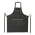 Winco Clothing & Textiles Each Winco BADN-3430 SignatureChef Denim Bib Apron with Pockets and Zipper Pouch Adjustable Neck Straps | Denson CFE