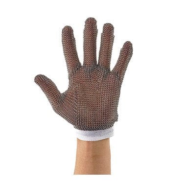 Winco Clothing & Textiles Each Winco PMG-1S Protective Mesh Glove Small Reversible Cut-Resistant Stainless Steel White | Denson CFE