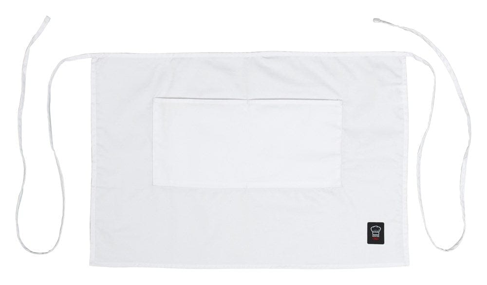 Winco Clothing & Textiles Each Winco WA-2819W SignatureChef White Bistro Apron with Pockets 28x19 | Denson CFE