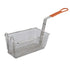 Winco Commercial Fryers Each Winco FB-10 Fry Basket, 12-1/8 Inch x 5-3/8 Inch x 6 Inch Rectangular with Orange Handle Each | Denson CFE