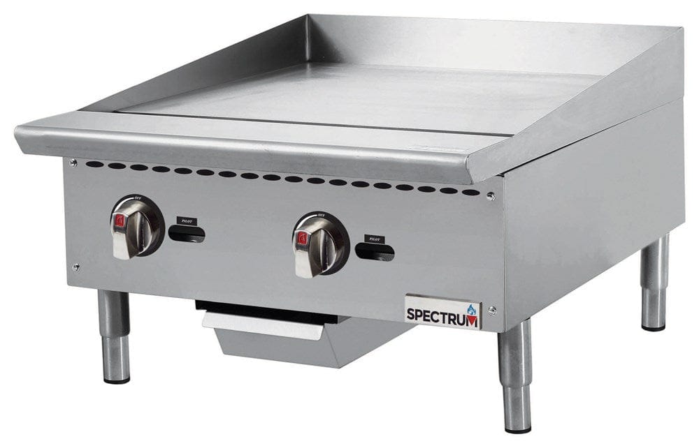 Winco Commercial Grills Set Winco NGGD-24M 24 Inch Spectrum Gas Countertop Griddle 60000 BTU | Denson CFE