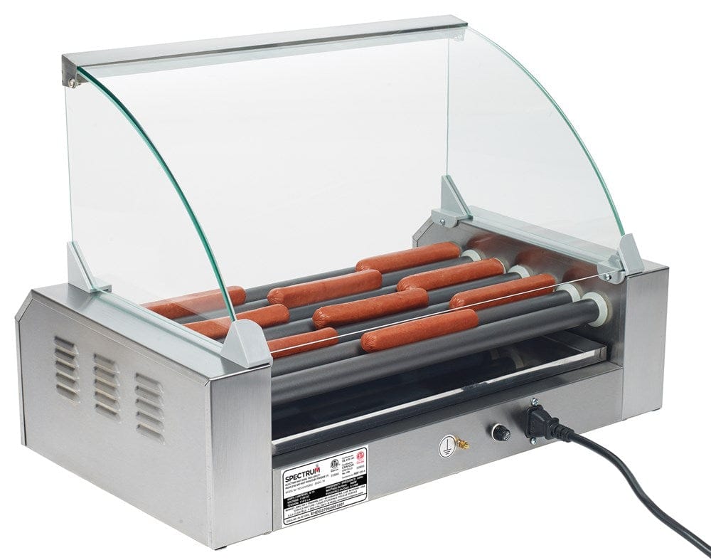 Winco Countertop Equipment Each Winco EHDG-7SG Spectrum Hot Dog Grill Sneeze Guard Clear Glass Protective Barrier | Denson CFE