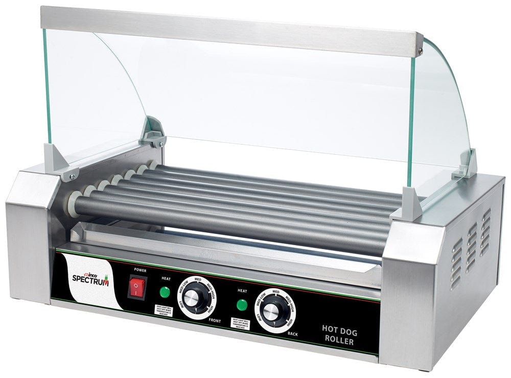 Winco Countertop Equipment Each Winco EHDG-7SG Spectrum Hot Dog Grill Sneeze Guard for the EHDG-7R