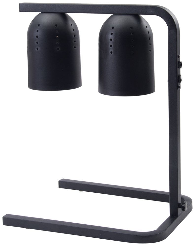 Winco Countertop Equipment Set / Black Winco EHL 3C Electric Heat Lamp with Steel Base and Aluminium Light Hood Two 250 Watt Bulbs Black | Denson CFE