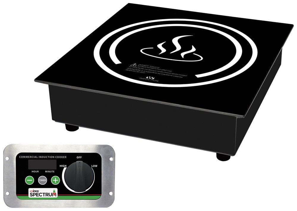 Winco Countertop Equipment Set Winco EIDS-18 12-5/8" Drop-In Commercial Electric Induction Cooker with Digital Controls - 120V, 1800W